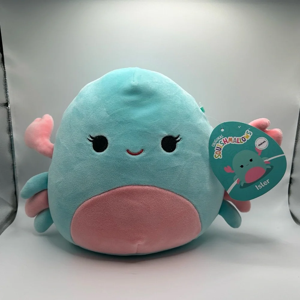 Squishmallows Isler 💙Teal and 🩷Pink 🦀Crab Plush